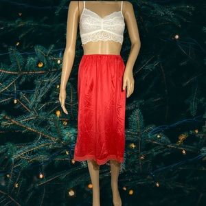 Vintage Slip Cherry Red Skirt slip